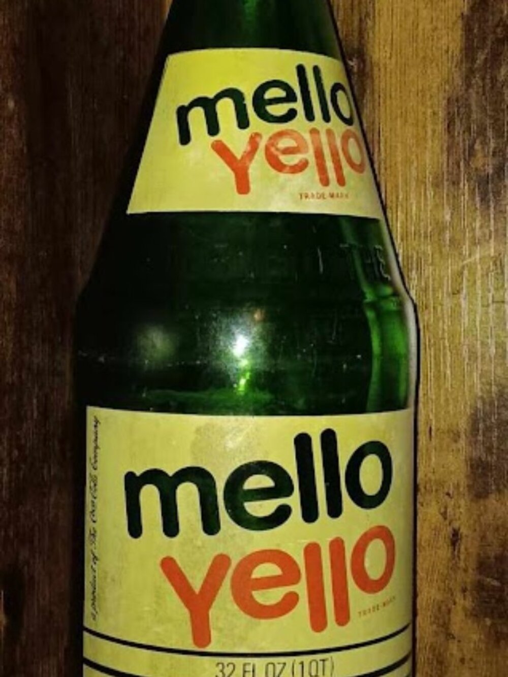 Vintage Glass Mellow Yellow Bottle